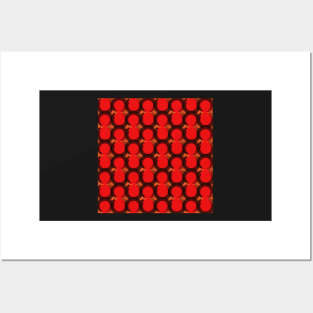 retro red pop art polka dot design Posters and Art